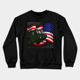 PLS With American flag Crewneck Sweatshirt